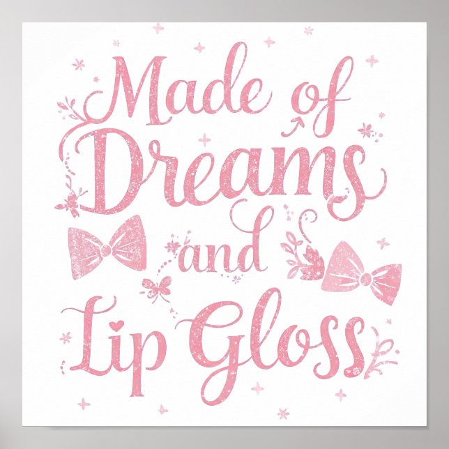 Poster Sweet Aesthetic Makeup Lover Typography (Frente)