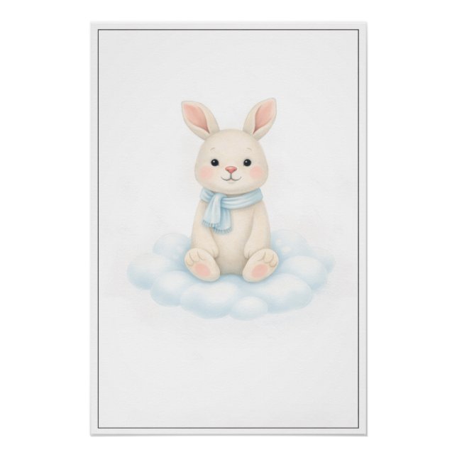 Póster Sweet Bunny Illustration – Premium Nursery Wall Ar (Frente)