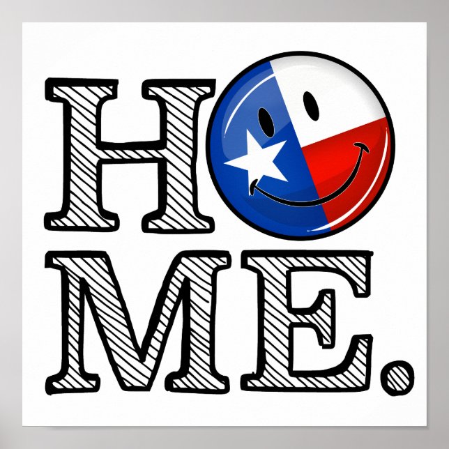 Póster Sweet Home Texas Sorrindo Sinalizador (Frente)