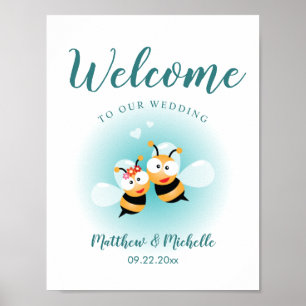 Poster Sweet Meant To Bee Cute Wedding Welcome Sign