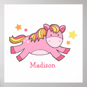 Póster Sweet Prancing Pony Baby Nursery