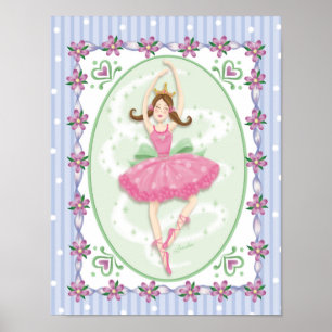 Poster Sweet Prima Ballerina Girls Wall Art