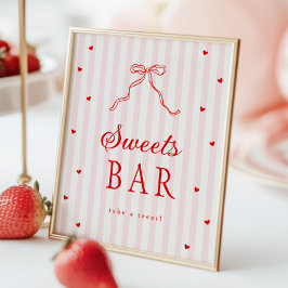 Poster Sweetheart Baby Shower Sweets Sign