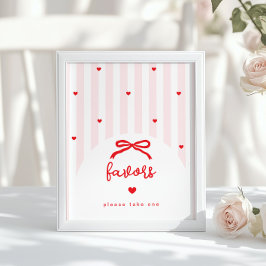 Poster Sweetheart Favors Valentines Baby Shower