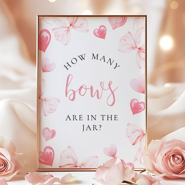 Poster Sweetheart How Many in the Jar Baby Shower Sign (Criador carregado)