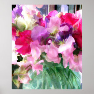 Poster Sweetpeas misturadas num jar