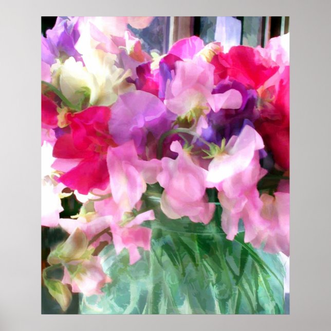 Poster Sweetpeas misturadas num jar (Frente)
