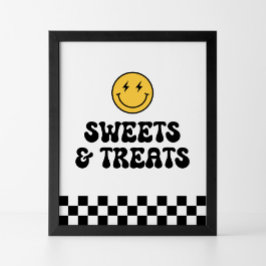 Poster Sweets e Tratamentos Felizes do Retro Checker Face