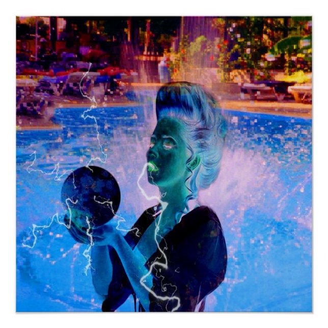 Póster Swimmer elétrico (Frente)