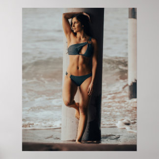 Poster Swimsuit Model At The Beach