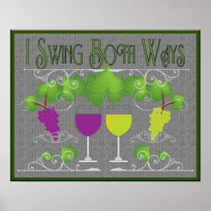 Poster Swing Ways Red & White Wine