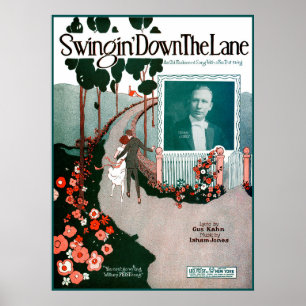 Poster Swingin abaixo da pista por Isham Jones