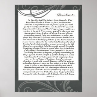 Póster Swirlie Preto DESIDERATA