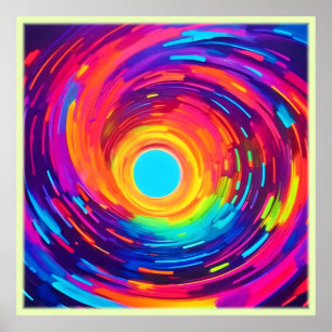 Poster Swirling Vortex Abstrato Art