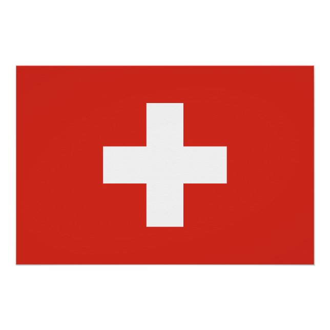 Póster Switzerland Flag (Frente)