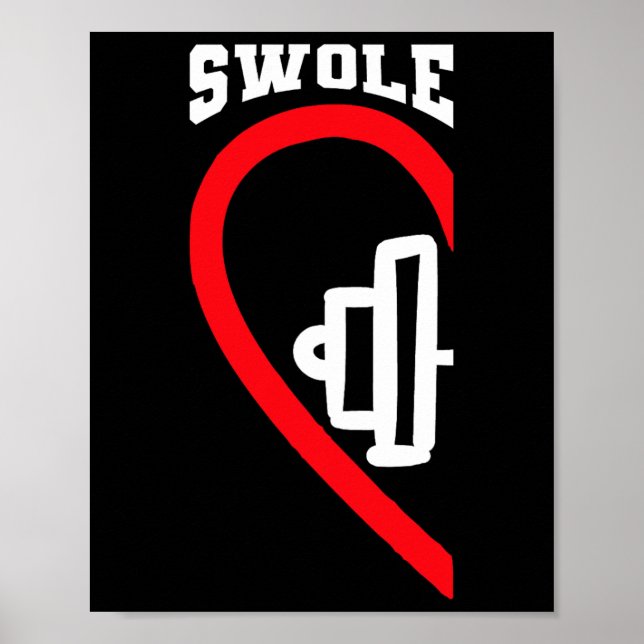 Poster Swole Mates Corta Workout Correspondente Casais Va (Frente)