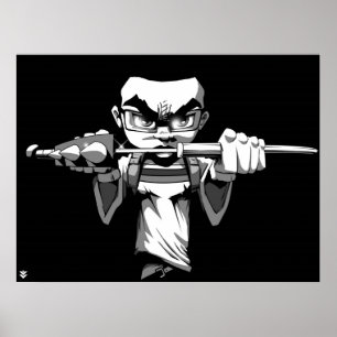 Póster Sword preto de Logik