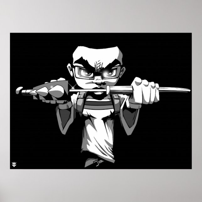 Póster Sword preto de Logik (Frente)