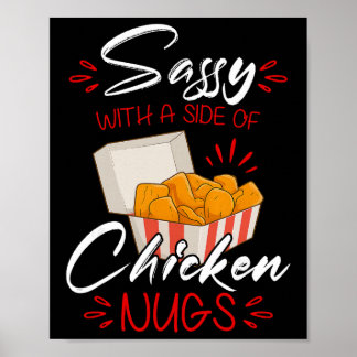 Poster Sy Com Um Lado De Frango Nugs Amantes Da Comida Sa