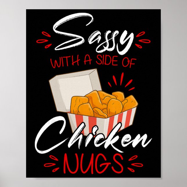 Poster Sy Com Um Lado De Frango Nugs Amantes Da Comida Sa (Frente)