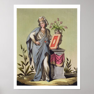 Poster Sybil de Cumae, no. 16 "de Roma antiga", engrav