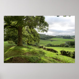 Póster Sycharth em Powys, Wales, durante o equinócio do