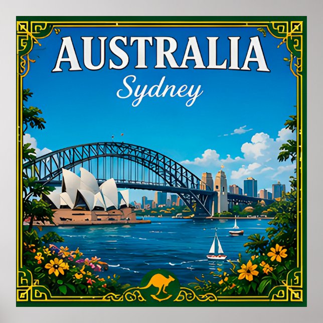Poster 🌏 Sydney Austrália Memória Do Porto 🌏 (Frente)
