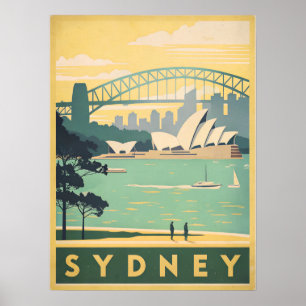 Poster Sydney, Austrália - Pontos de vista marcantes