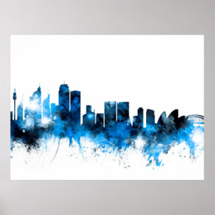 Poster Sydney Austrália Skyline