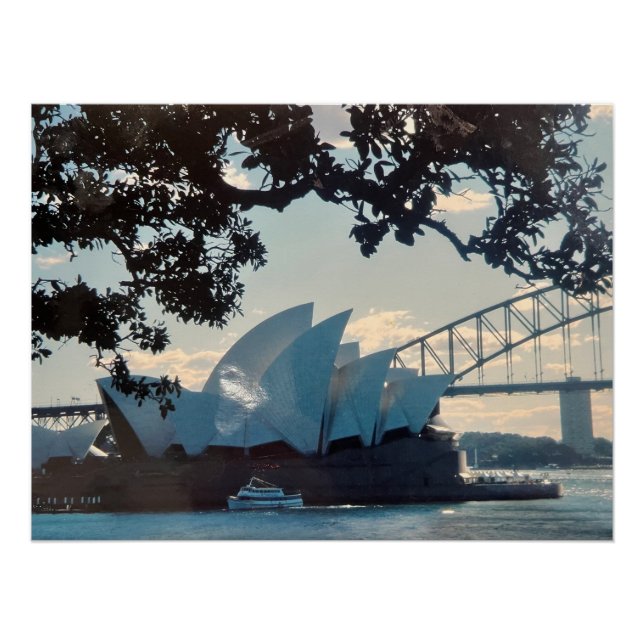 Póster SYDNEY HARBER, AUSTRÁLIA OPERA HOUSE Glossy Poster (Frente)