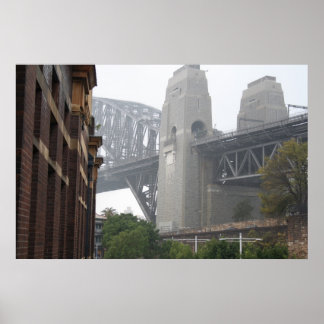 Poster Sydney Harbor Bridge Cinza Mist