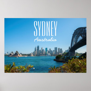Poster Sydney Harbor Bridge & Opera House Skyline