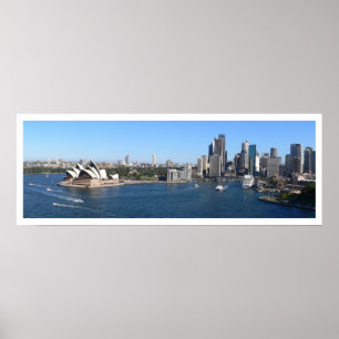 Poster Sydney Harbor, Ópera House, Skyline, Panorâmica