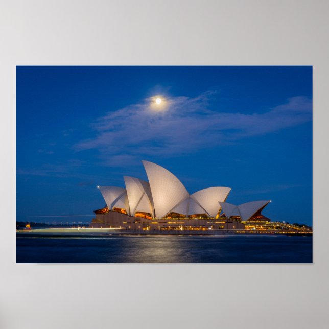 Póster Sydney Opera à noite (Frente)