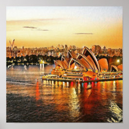 Poster Sydney Opera House, Austrália