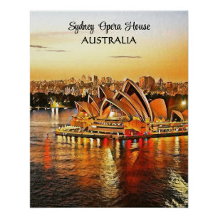 Póster Sydney Opera House, Austrália Poster