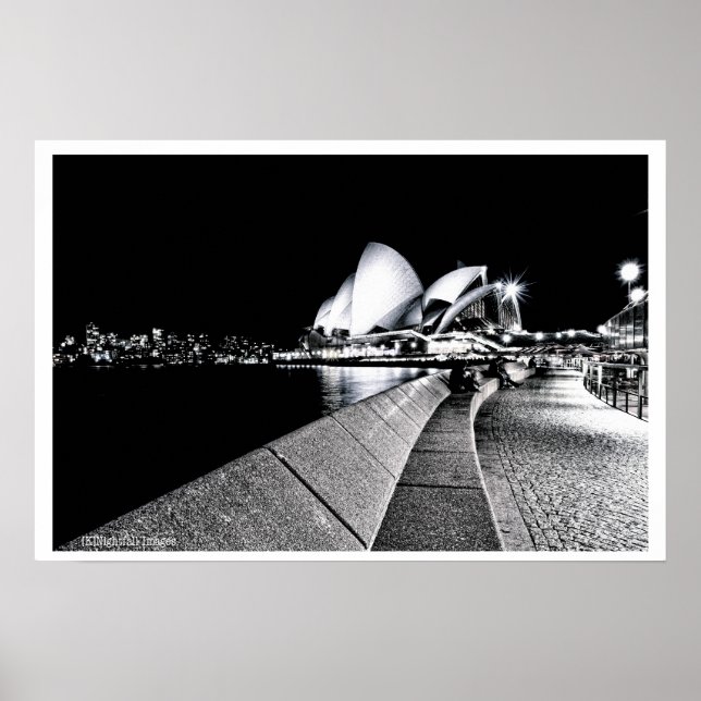 Póster Sydney Opera House B&W (Frente)