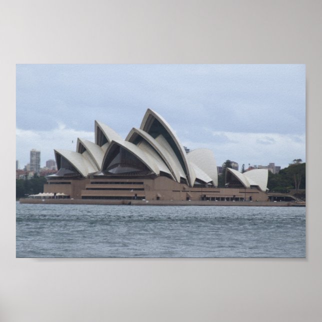 Póster Sydney Opera House Em Luz Do Sol, Apoiada Por Nuve (Frente)