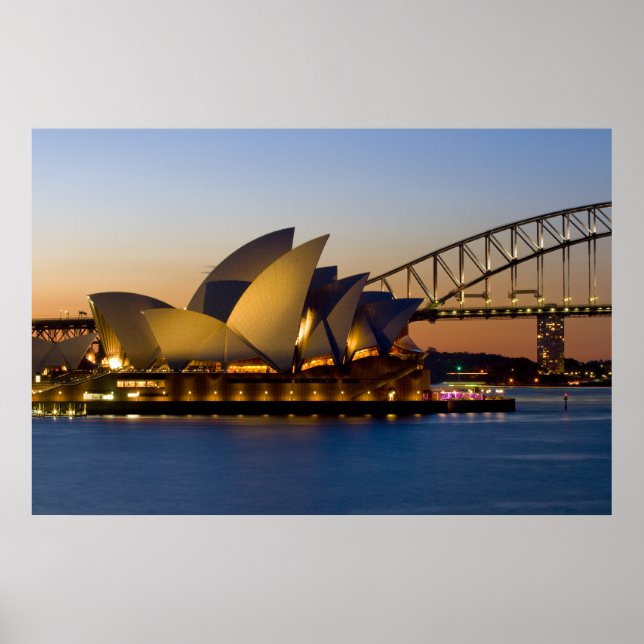 Póster Sydney Opera House & Sydney Harbor Bridge (Frente)