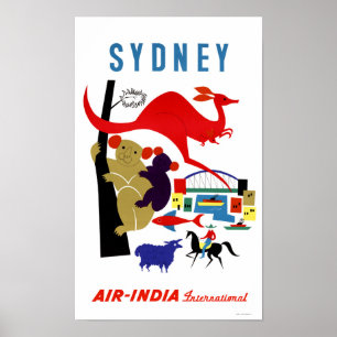 Póster Sydney Viagens vintage Restaurado