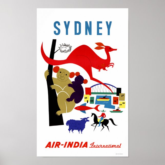 Póster Sydney Viagens vintage Restaurado (Frente)