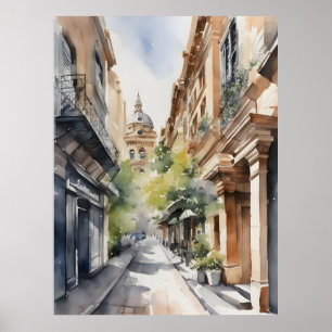 Poster Sydney watercolor art