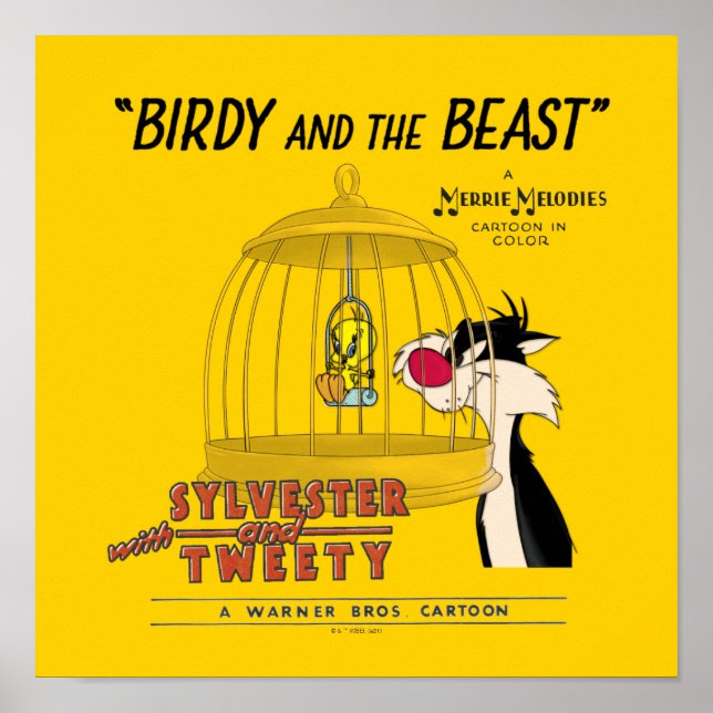 Poster SYLVESTER™ E TWEEY™ | Birdy e Besta (Frente)