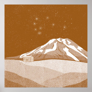 Poster Syme Hut Mount Taranaki