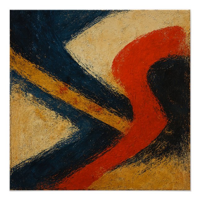 Póster "Symphony of Currents" Kyoto Edo Abstract (Frente)