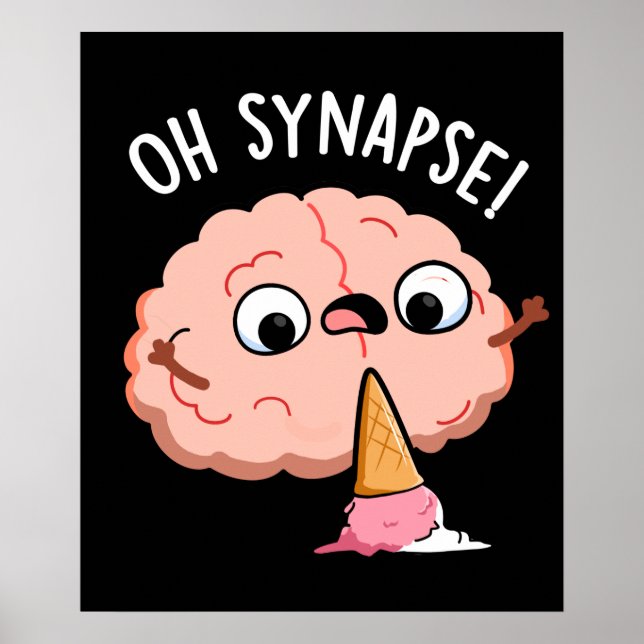 Poster Synapse Funny Brain Pun Dark BG (Frente)