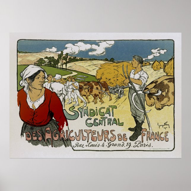 Poster Syndicat Central Des Agricultures France (Frente)
