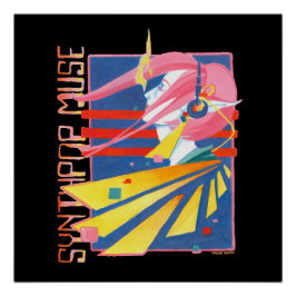 Póster Synthpop Muse 80s Nostalgia Poster