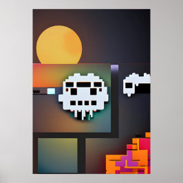 Poster Synthwave Neuralidade Modernista