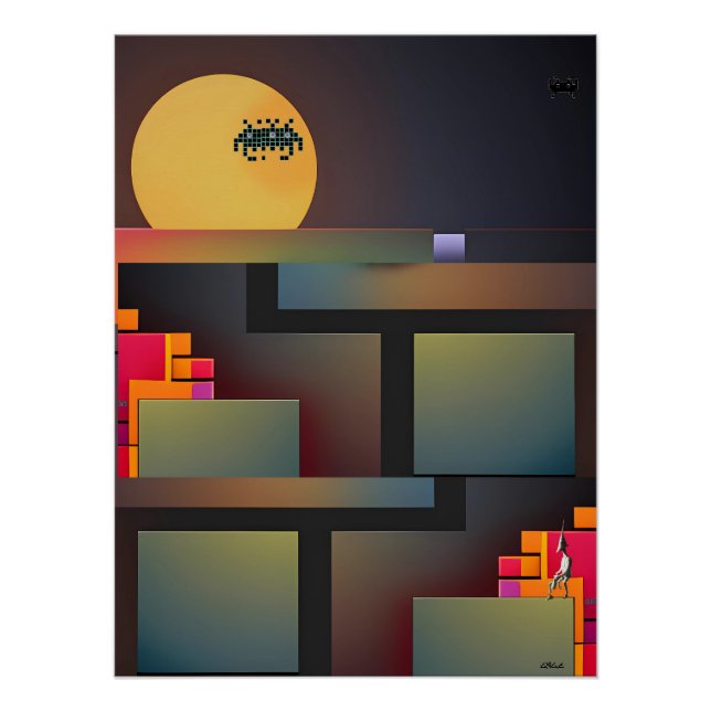 Póster Synthwave Neurality Modernist II (Frente)